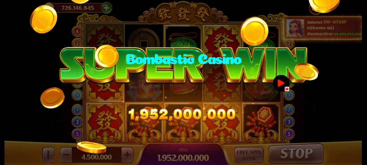 Bombastic Casino casino presented on mobile device in Pakistan with slots and live games